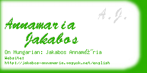 annamaria jakabos business card